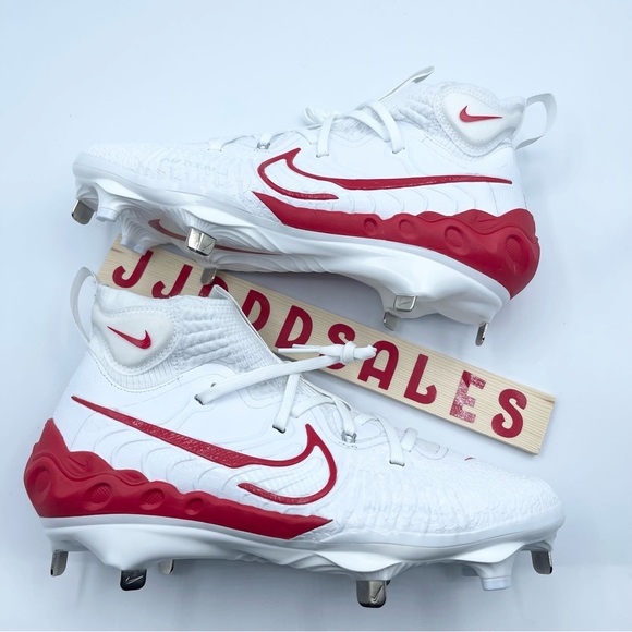 Nike Alpha Huarache NXT Baseball Cleats White Red DJ6517-104 Men’s Sz 7.5 NEW - Picture 6 of 8